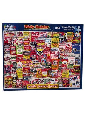 White Mountain Wacky Packages 1000 Piece Jigsaw Puzzle by Charlie Girard 24"x30"